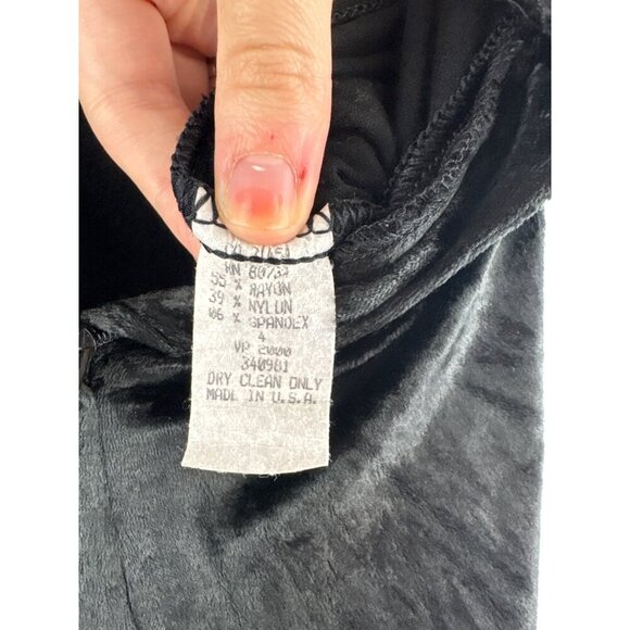 BCBG Max Azria Collection Black Velvet Pants Size 4 - Picture 4 of 5